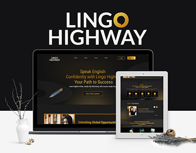 lingo highway website design.