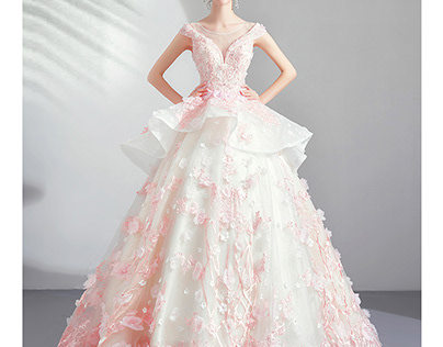 Pink Wedding Gowns Online for Big Day