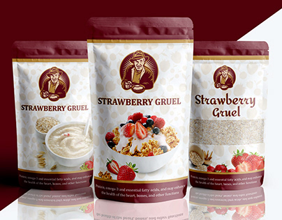 strawberry gruel packaging design