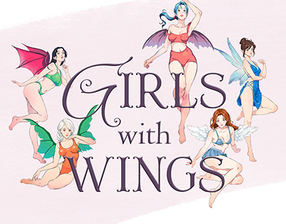 Character design of "Girls with Wings"