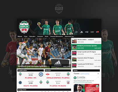 Web Design & Development - Football Club Liepaja/MOGO