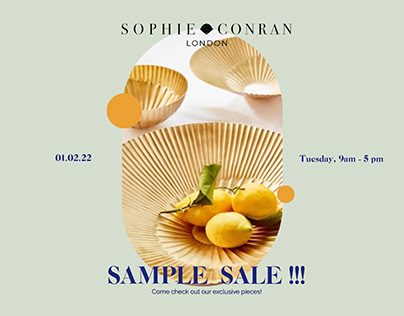 Sample Sale Invite for Sophie Conran