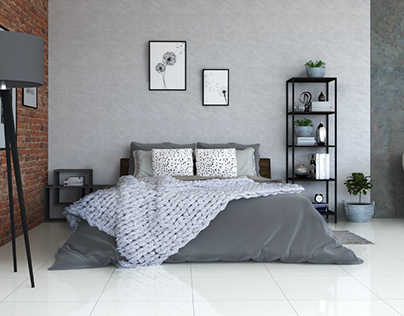 Modern Industrial Masculine Bedroom Interior Design