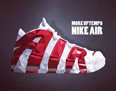 Nike Air More Uptempo Low Poly