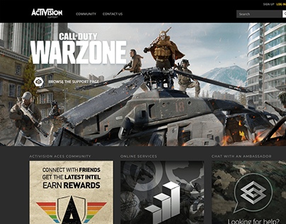 Activision Support Website