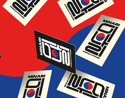 Minari Korean Kitchen Logo + Branding Elements