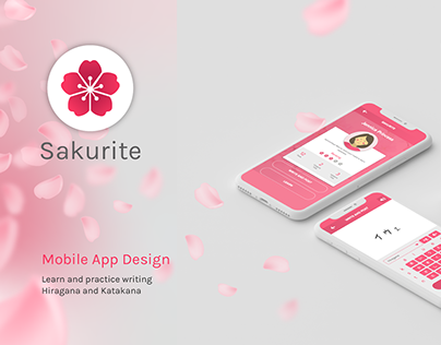 Sakurite Mobile App Design: Learn Hiragana & Katakana