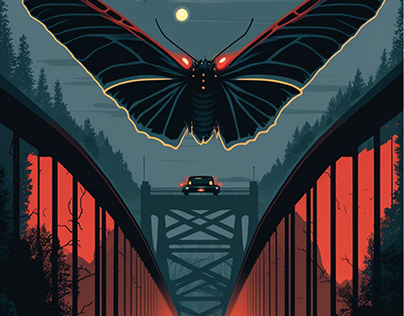 Mothman Creature on Bridge