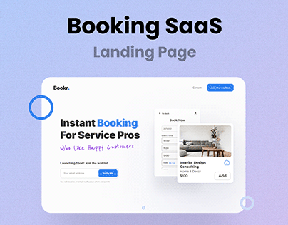Landing Page Booking SaaS