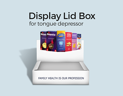 Display Lid Box for Tongue Depressor