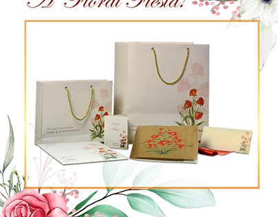 Floral Theme Wedding Invitation Cards