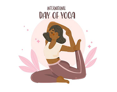 Day of Yoga Illustration