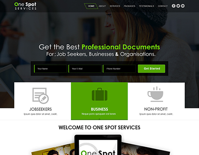 One Spot Services Website