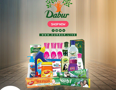 Dabur products combine poster banner design
