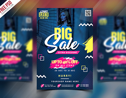 Big Sale Flyer Poster Free PSD
