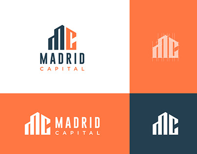 Madrid Capital real estate logo design, development