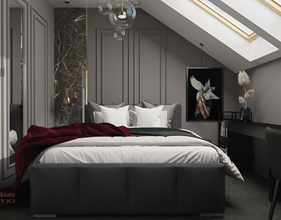 Elegant bedroom in Poland
