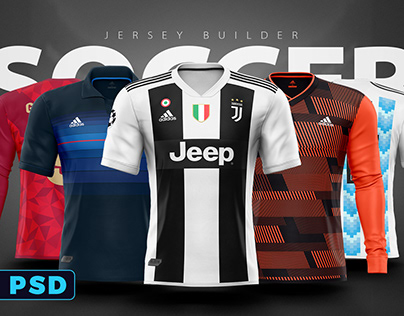 Adidas Football / Soccer shirt builder PSD template