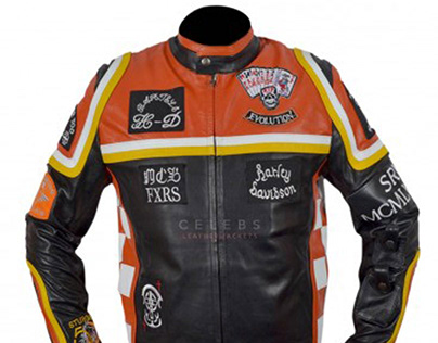 Harley Davidson And Marlboro Man Leather Motorcycle Jac