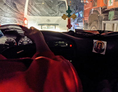 Night time on Addis road
