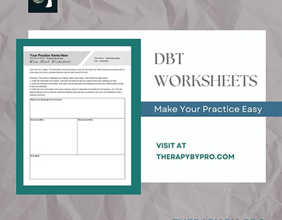 Editable DBT Worksheets for Mental Health Professional