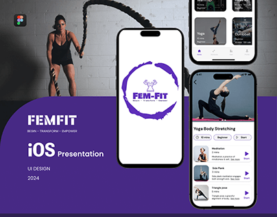 Fem Fit - Women Fitness App | iOS Presentation