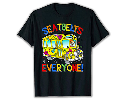 Seatbelts Everyone T-shirt design Custom T-shirt