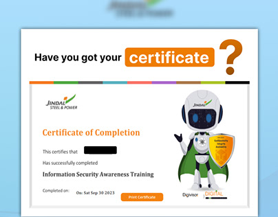 Emailer-Have you got your Certificate