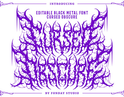 (FONT) CURSED OBSCURE - Death Metal Font