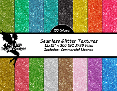 100 Seamless Glitter Digital Papers