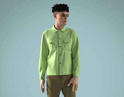 3D Shirt Paired With Chinos | CLO3D Garment