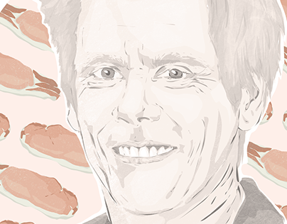 Kevin Bacon illustration, May 2014.