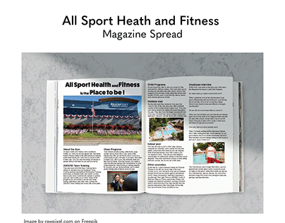 All Sport Health and Fitness magazine spread