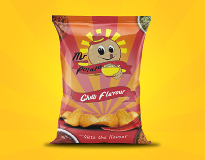 "Mr potato chips" packaging design