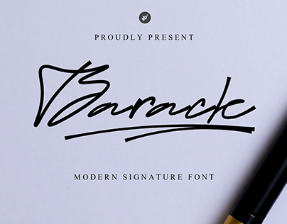 Barack Modern signature script font