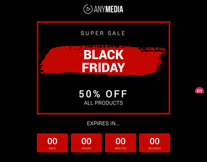 Black Friday Landing page with Lead Generating option