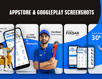 Screenshots Design PlayStore, AppStore & GooglePlay