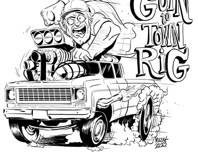 Car guy, gearhead, caricature