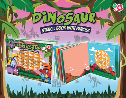 Meadow kids: Dinosaur Stencil Book