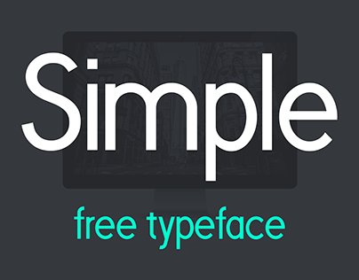 Simple-free typeface