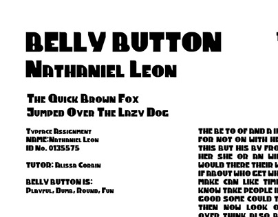 Belly Button - Typeface Design