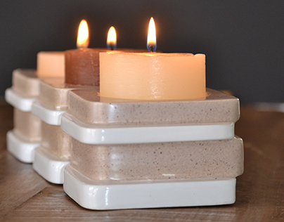 Ceramic candleholder