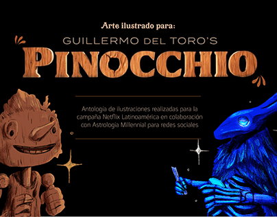 Arte para Netflix Lat "Guillermo del Toro's Pinocchio"