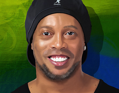 Ilustracion en Photoshop de Ronaldinho