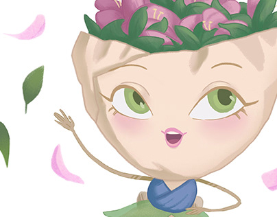 Lady Buketkina. Character design for flower shop