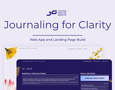 Journaling for Clarity | Web App and Landing Page Build
