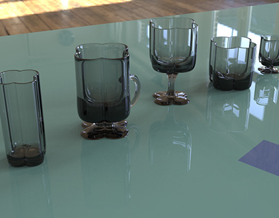 Glass products collection set