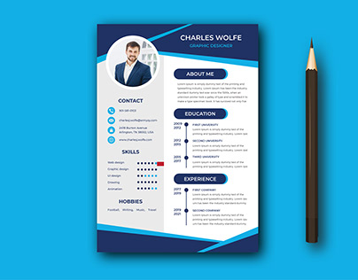 Resume CV template design