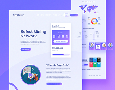 CryptCash Cryptocurrency Website Design