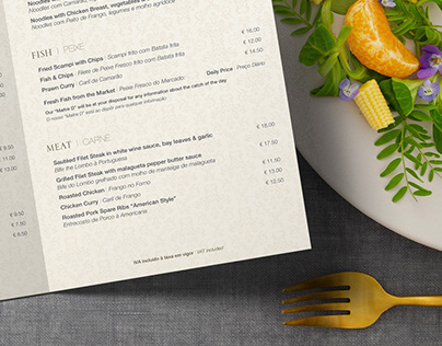 Fine Dining Menu | Trifold brochure